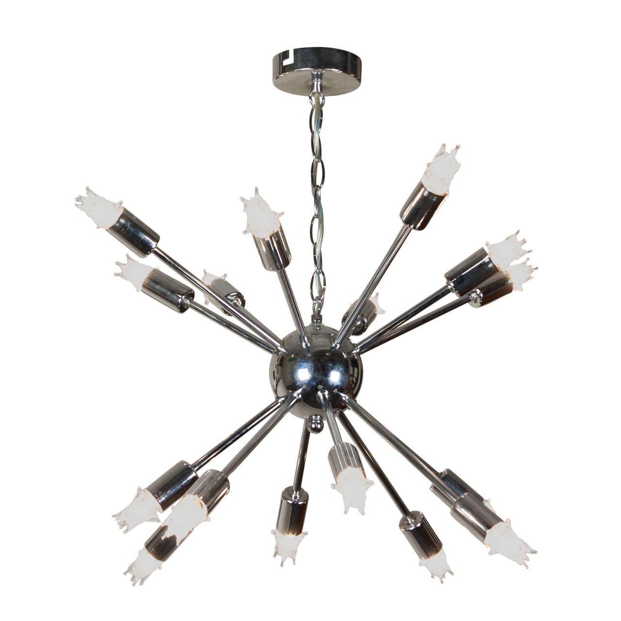 Italian Chrome Sputnik Chandelier For Sale