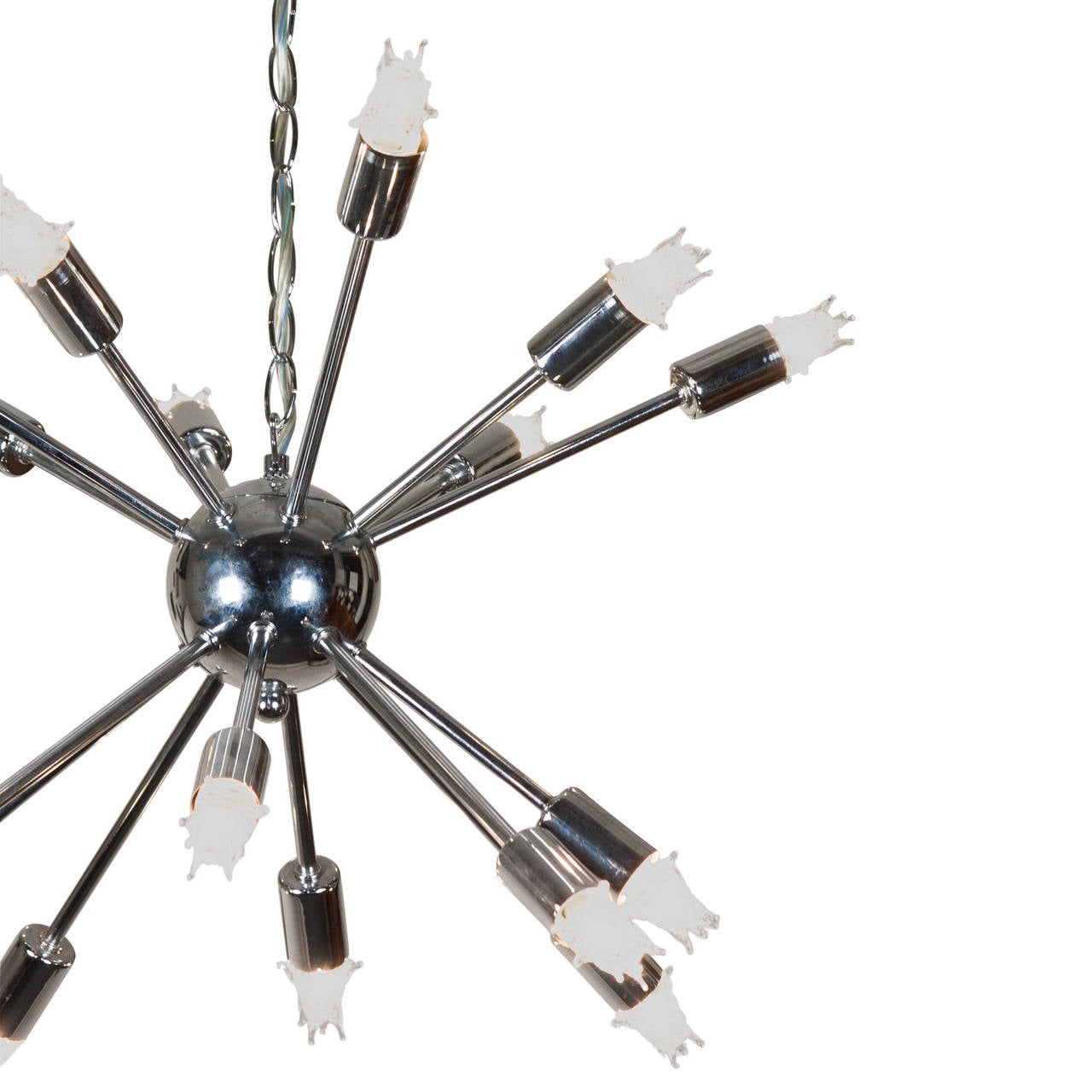 Chrome Sputnik Chandelier In Excellent Condition For Sale In Brooklyn, NY
