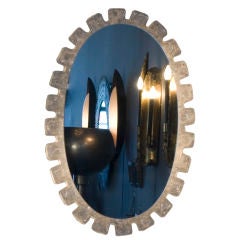 Clear Resin/Perspex Frame Oval Form Illuminated Mirror