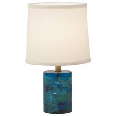 Blue Crackle Resin Table Lamp