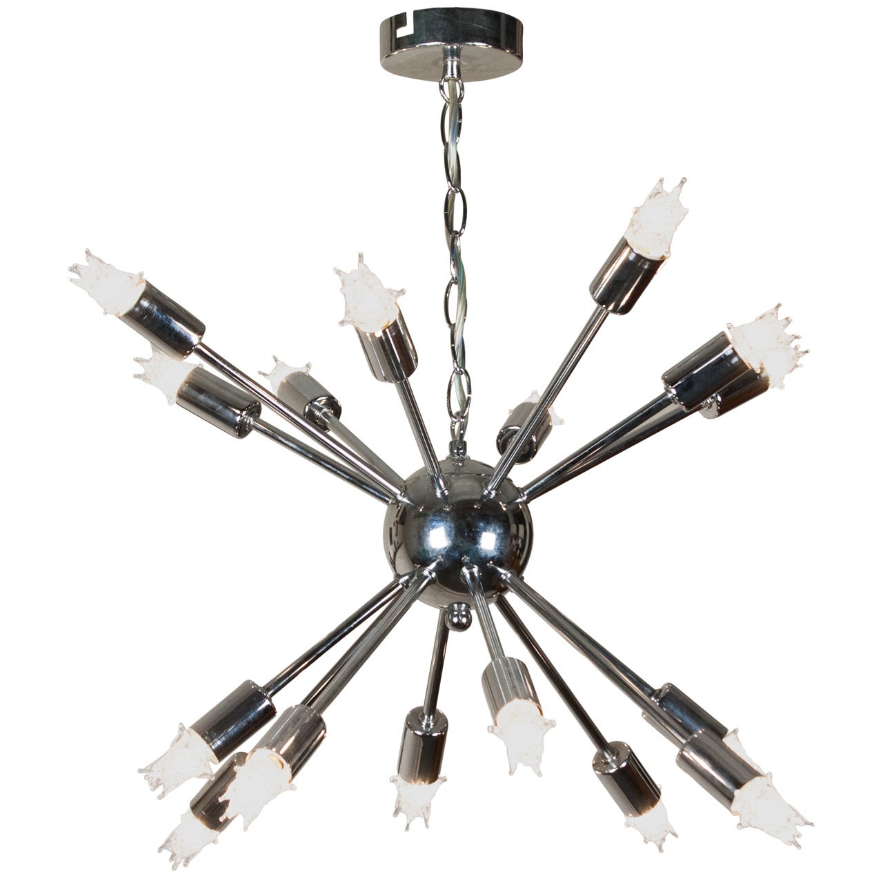 Chrome Sputnik Chandelier For Sale