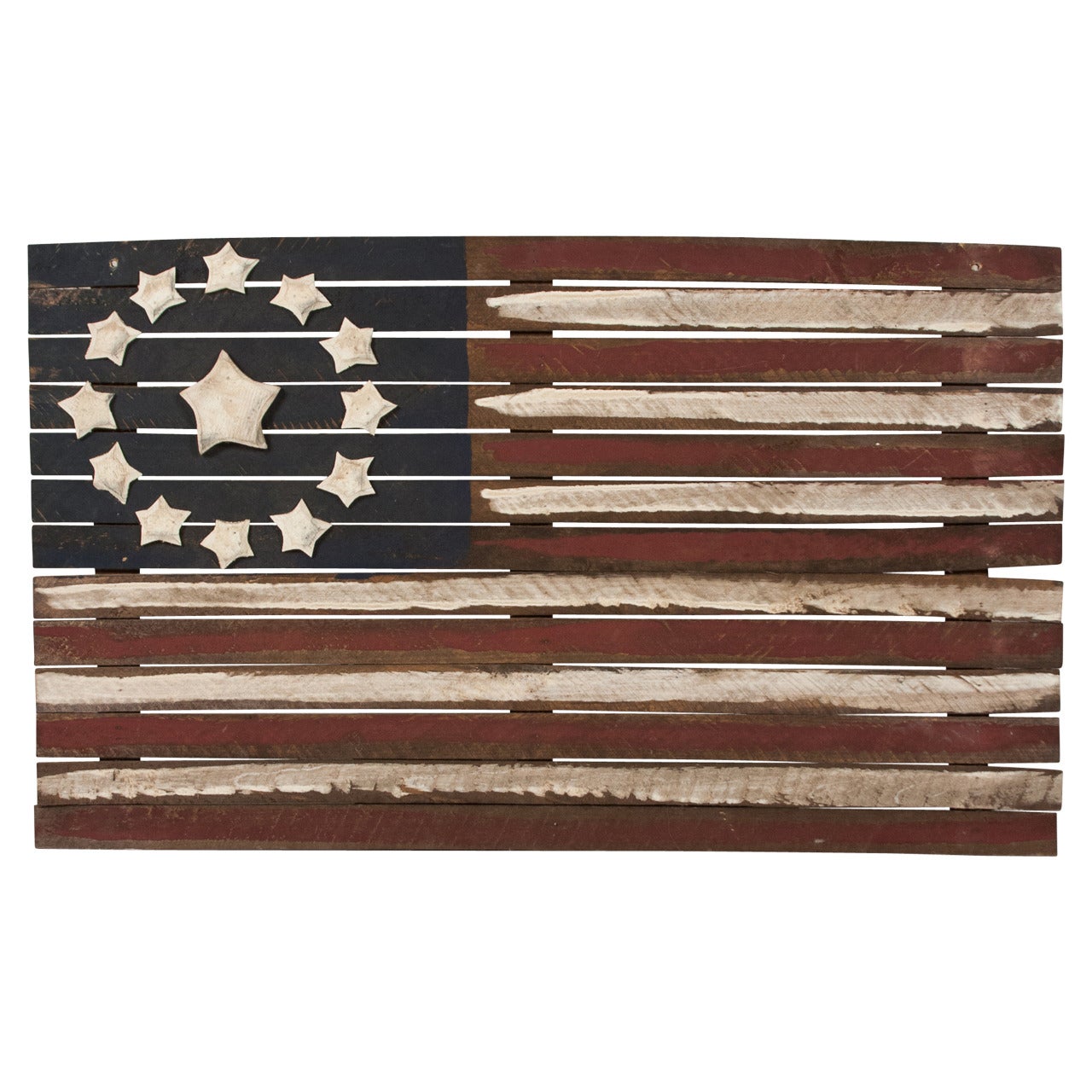 Folk Art American Flag For Sale
