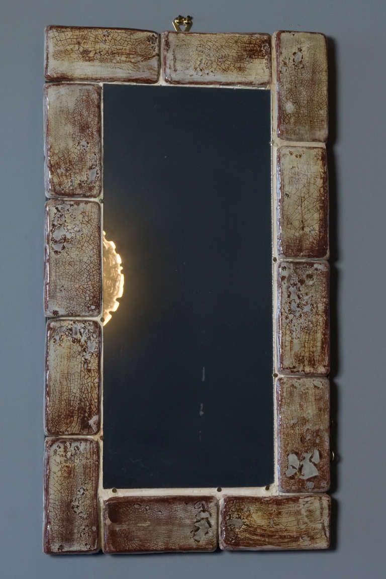 Ceramic Frame Mirror by Juliette Derel