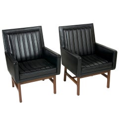 Pair of Upholstered Armchairs by Milo Baughman