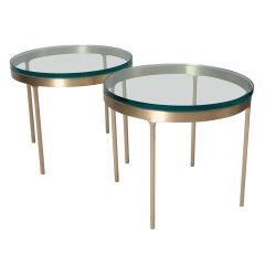 Solid Bronze Tables by Nicos Zographos, Pair