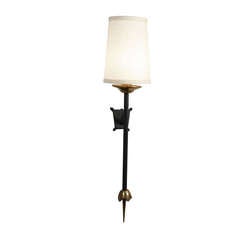 Single Iron and Brass Sconce