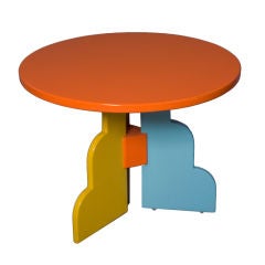Multi Colored Three Leg American Memphis Style Table