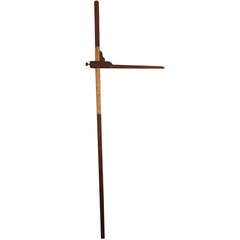 A rare George III mahogany horse measuring stick 