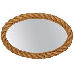 Braided Rope Oval Mirror by Audoux et Minet