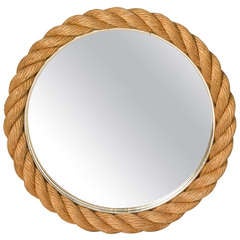 Braided Rope Circular/Round Mirror by Audoux et Minet