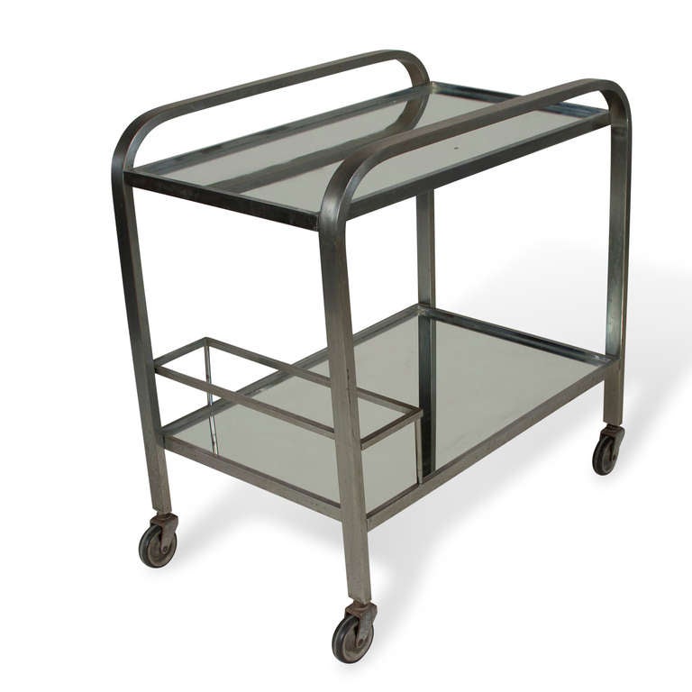 French Mirrored Serving Cart