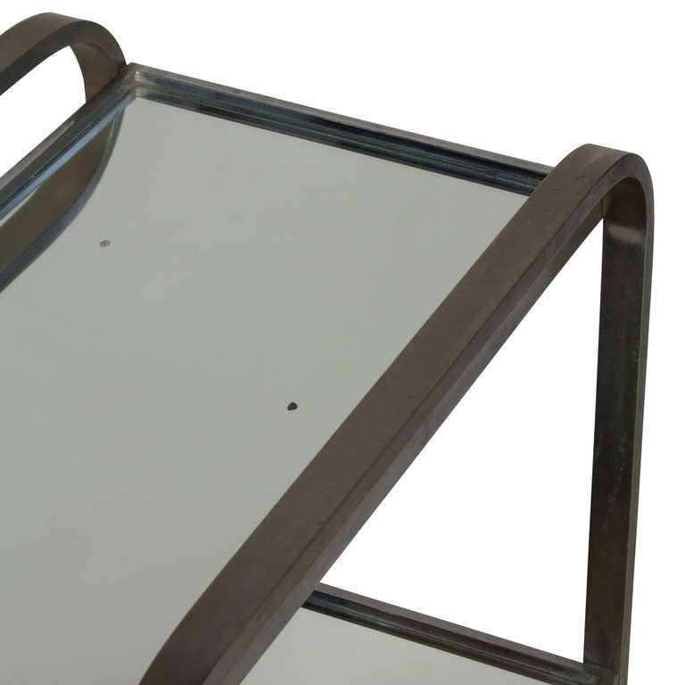 Mid-20th Century Mirrored Serving Cart