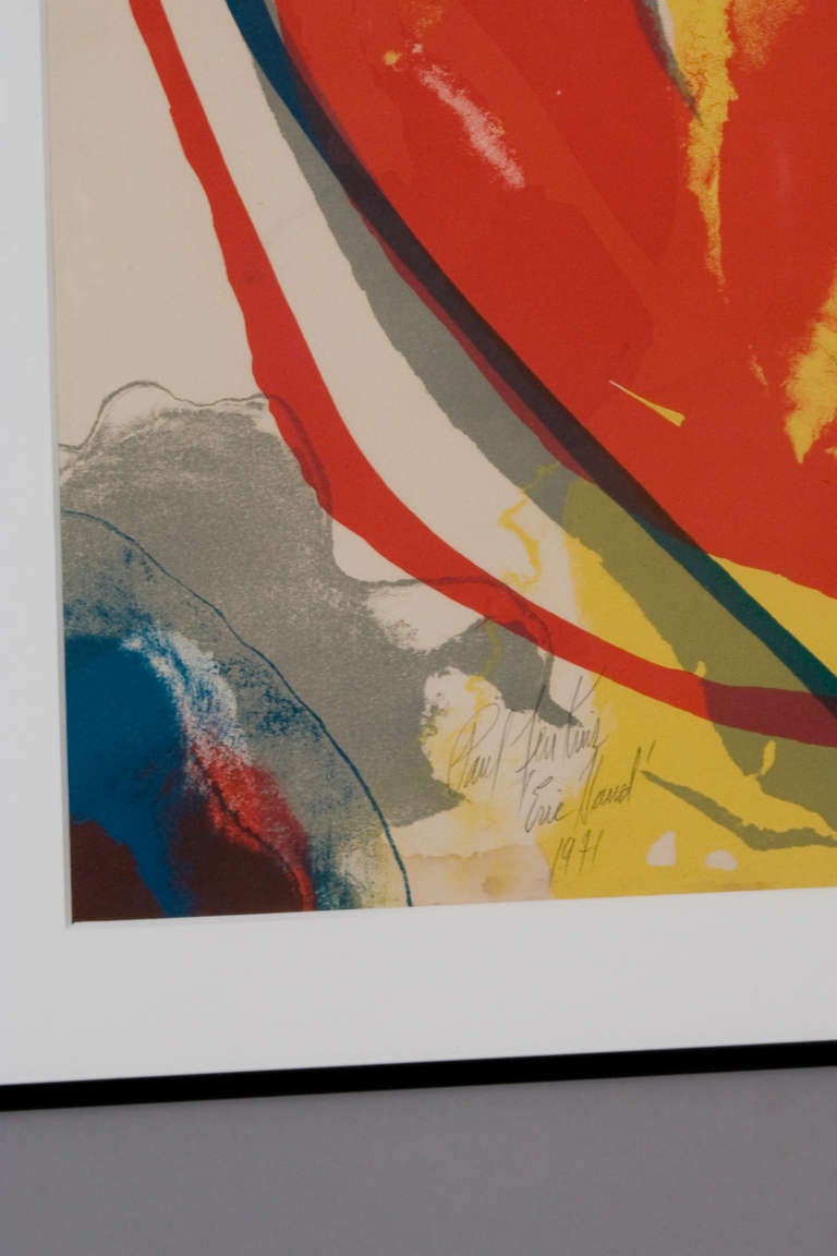 Colorful Abstract Lithograph by Paul Jenkins In Excellent Condition In Brooklyn, NY