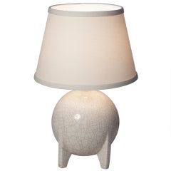 1930s Crackle Glaze Ceramic Lamp