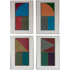 Set of Four Geometric Lithographs by Gordon House