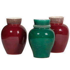 Three Ceramic Vases by Pol Chambost