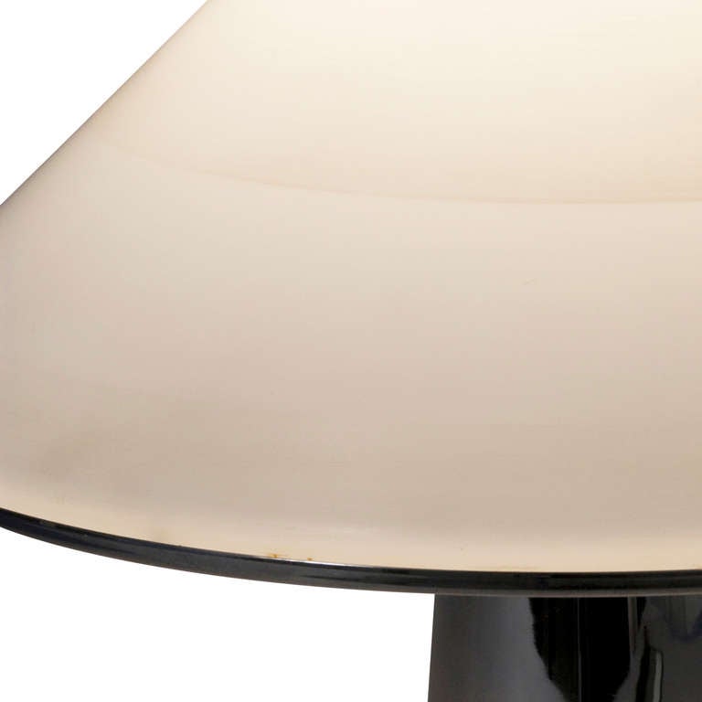 Italian Frosted Dome Lamp by Guzzini