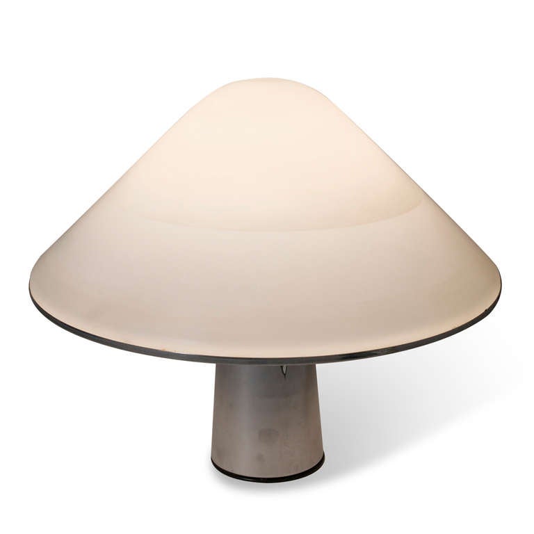 Late 20th Century Frosted Dome Lamp by Guzzini