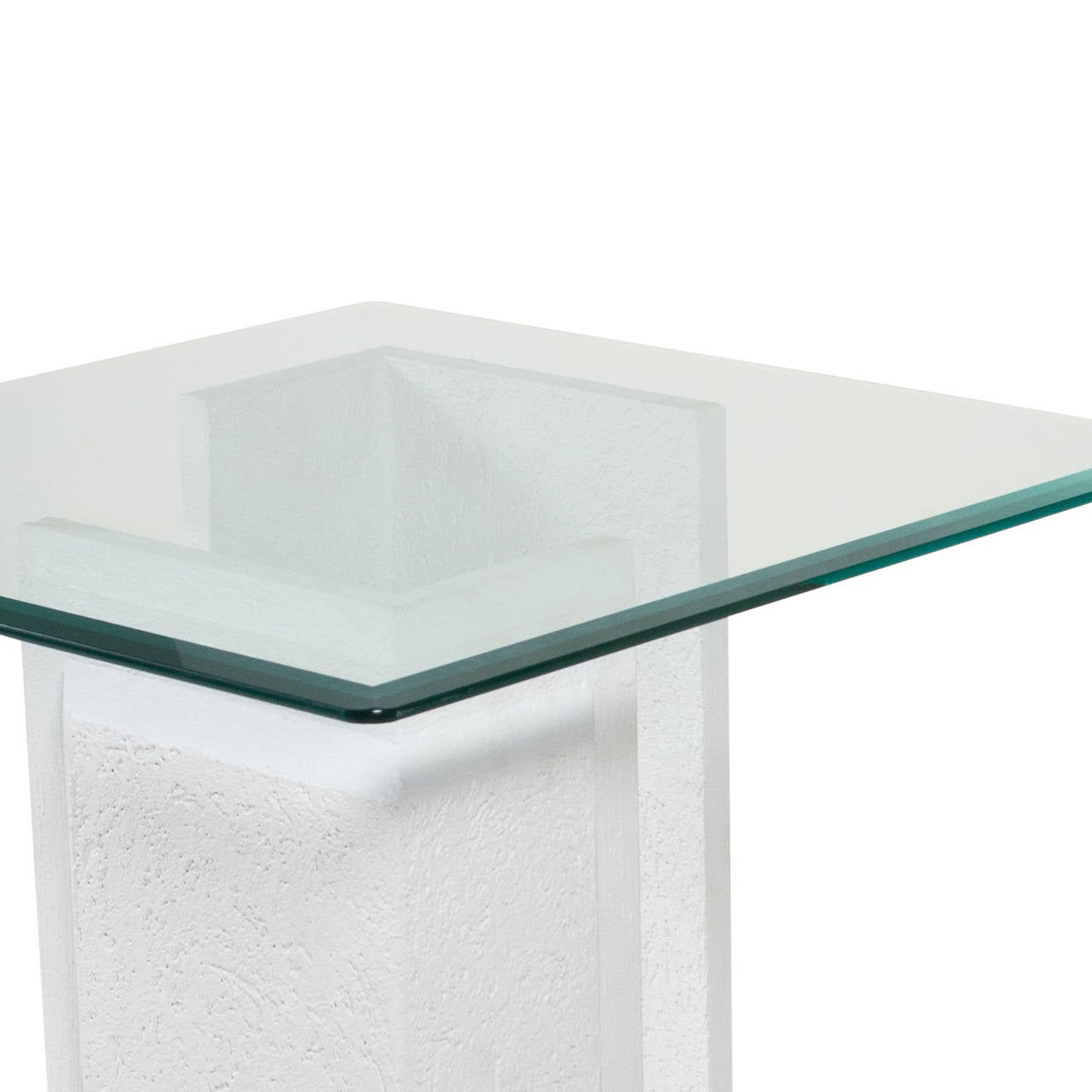 Stone and Glass End Tables, Pair 2