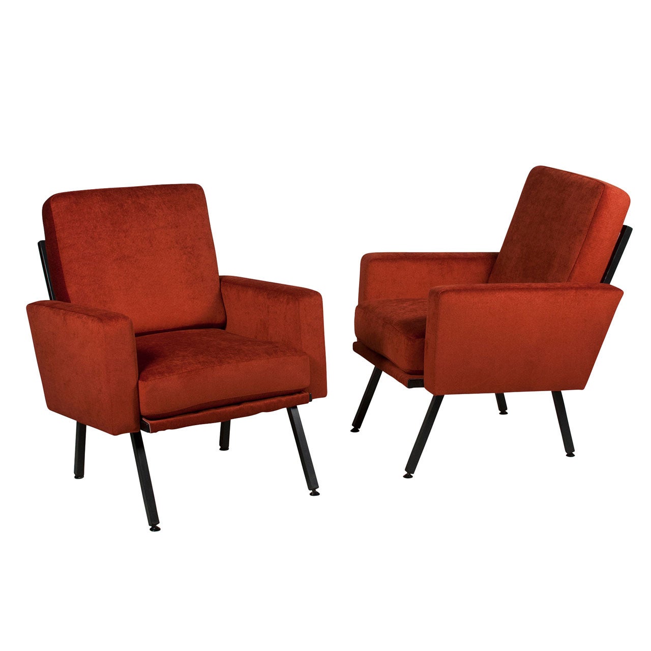 Pair of Guariche Style Armchairs For Sale