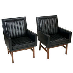 Pair of Upholstered Armchairs by Milo Baughman