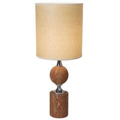 Brick Red Table Lamp by Barbier