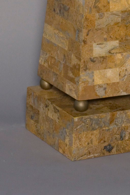 Tessalated Marble Obelisk by Maitland Smith