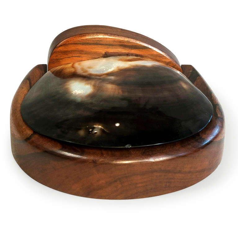 Shell and Walnut Hinged Container 2