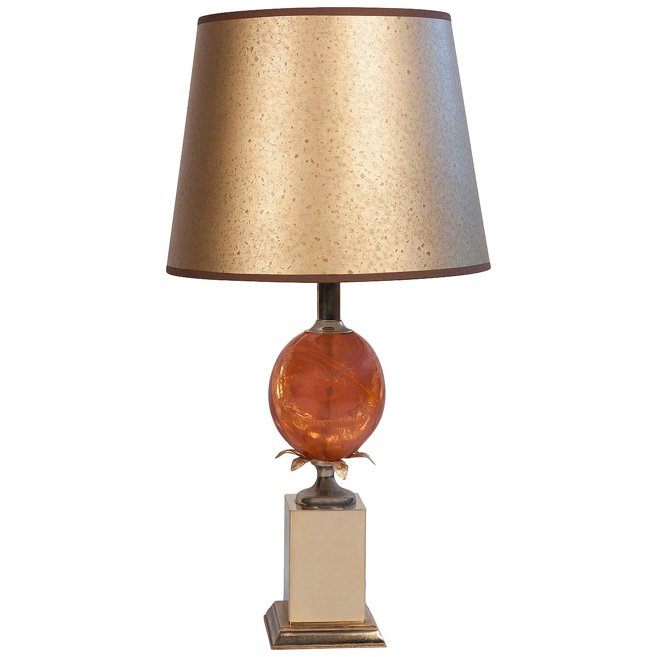 Fractured Resin Table Lamp For Sale