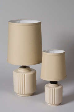 Two Ceramic Lamps by Robert Lallemant