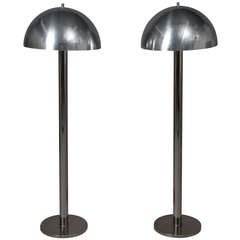Pair of Dome Shade Floor Lamps