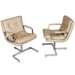 Pair of Leather Desk Chairs by Raphael