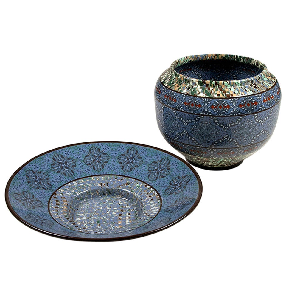 Two Mosaic Ceramics by Gerbino