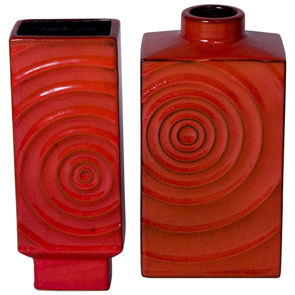 Ceramic Vases by Zalloni Set of Two