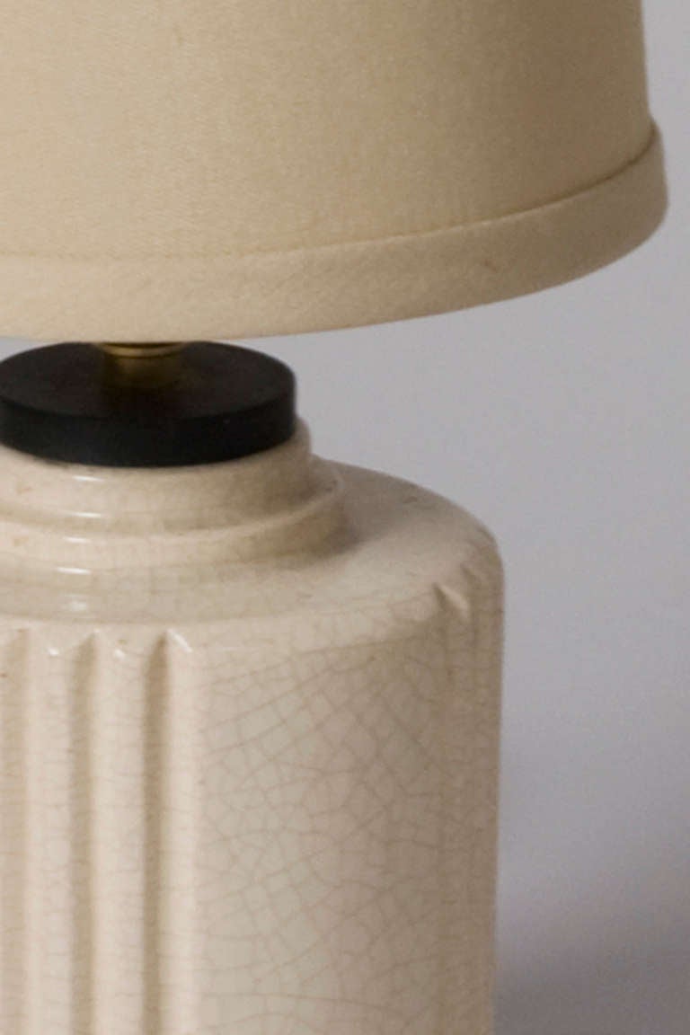 French Crackle Glaze Ceramic Lamp by Robert Lallemant