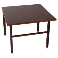 Single Mahogany Overhang End Table by Edward Wormley