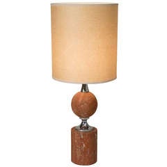Travertine Table Lamp by Barbier