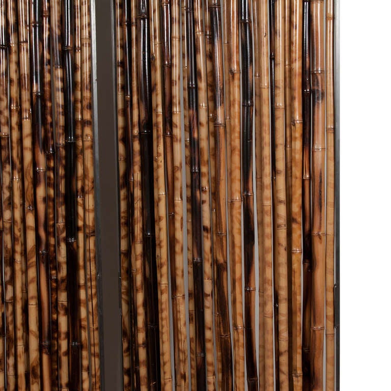 Bamboo Steel Frame Room Divider 1