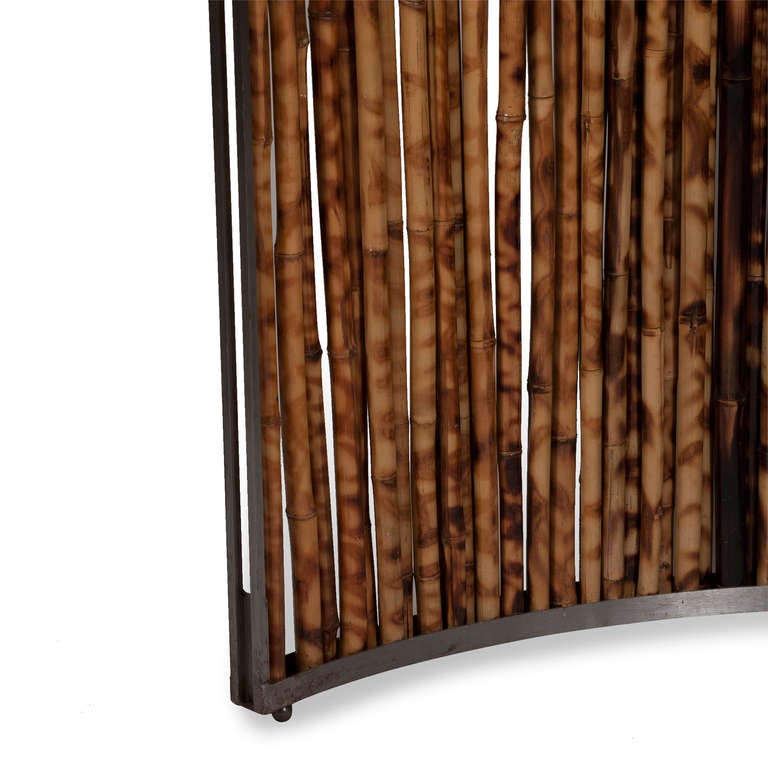 Bamboo Steel Frame Room Divider 2