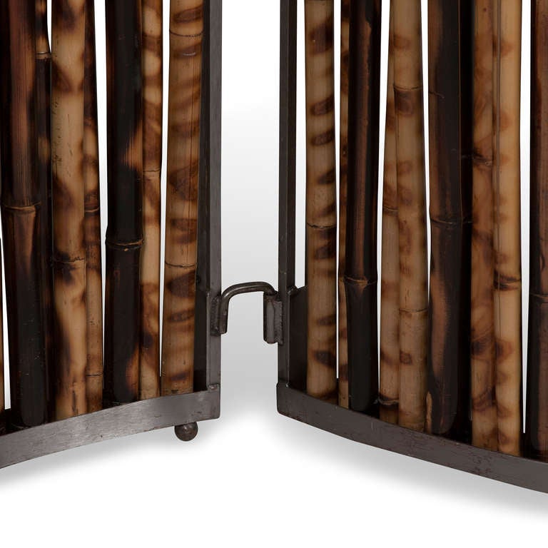 Bamboo Steel Frame Room Divider 3