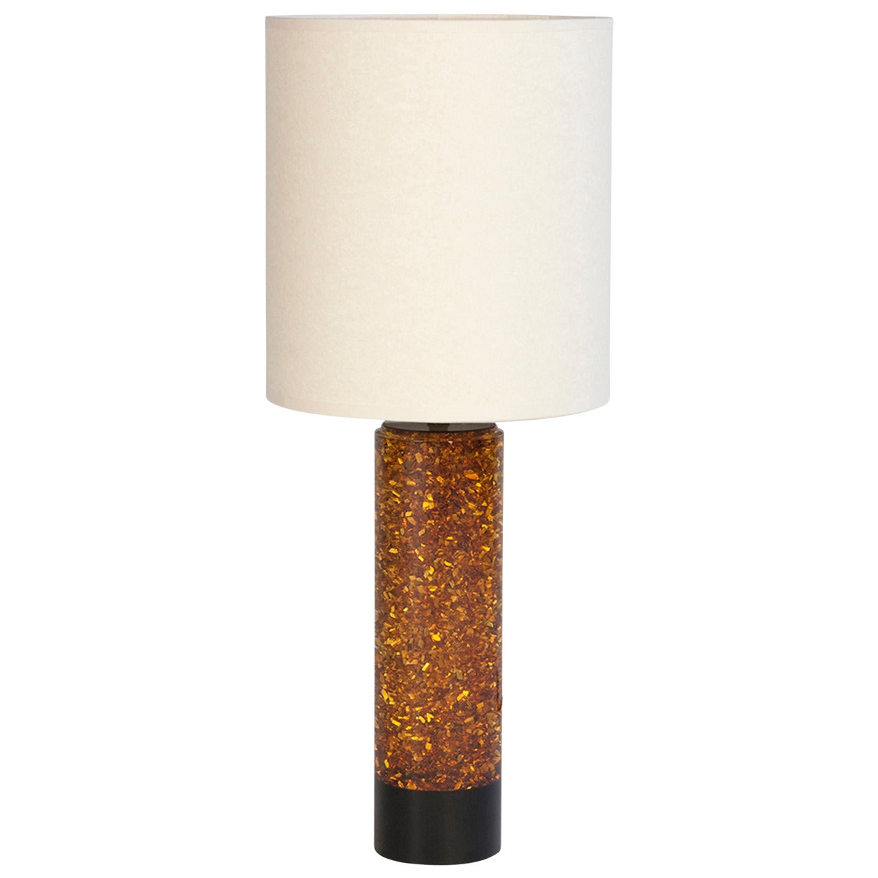 French 1970s Speckle Resin Table Lamp For Sale