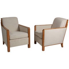 Pair of French 1930s Club Chairs