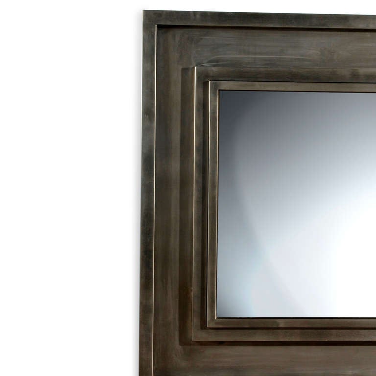 Stainless Steel Brushed Steel Frame Mirror
