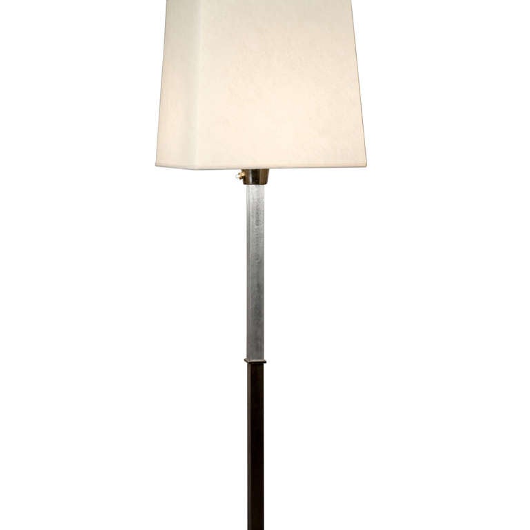 French Cruciform Steel Floor Lamp