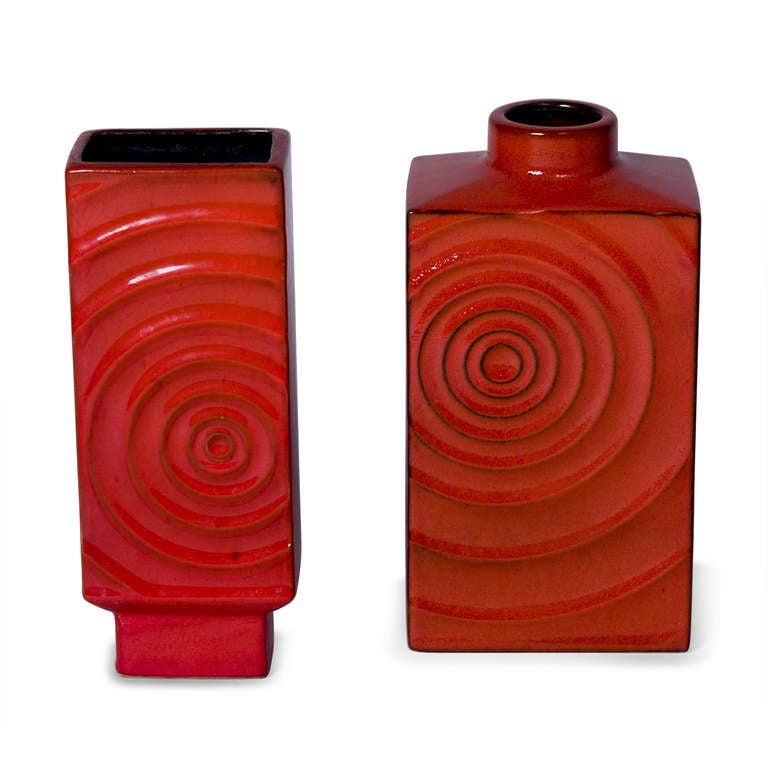 Ceramic Vases by Zalloni Set of Two