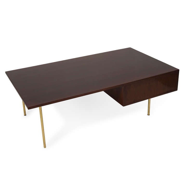 Mahogany Coffee Table by Harvey Probber In Excellent Condition In Brooklyn, NY