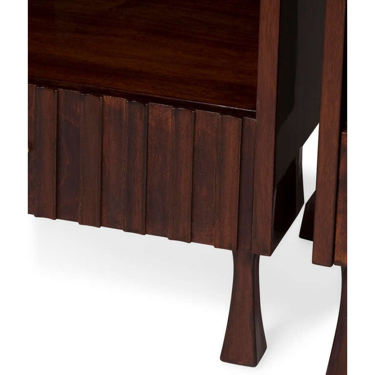 Late 20th Century Pair of Mahogany End Tables by Widdicomb