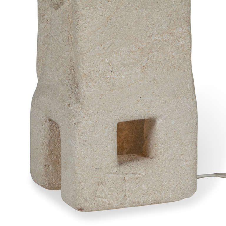 Sculpted Stone Lamp by A. Tormos 3