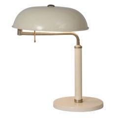 Adjustable Off White Lacquered 1930s Desk Lamp