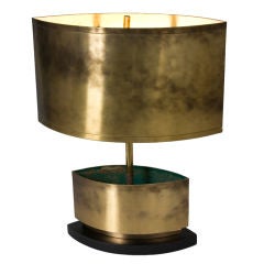 Brass Double Crescent Table Lamp by C. Jere